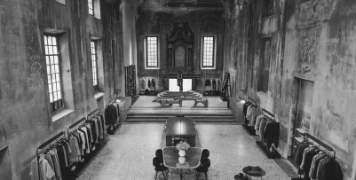 Showroom Fear of God a Milano, allestito nella Chiesa di San Vittore al Corpo